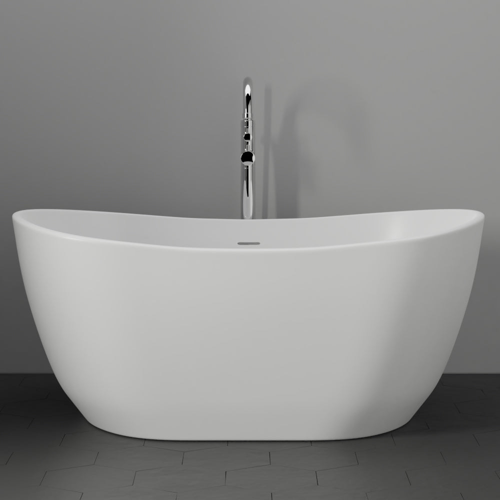 MAGNUS HOME PRODUCTS 56" Bandon Solid Surface Stone Resin Freestanding Tub