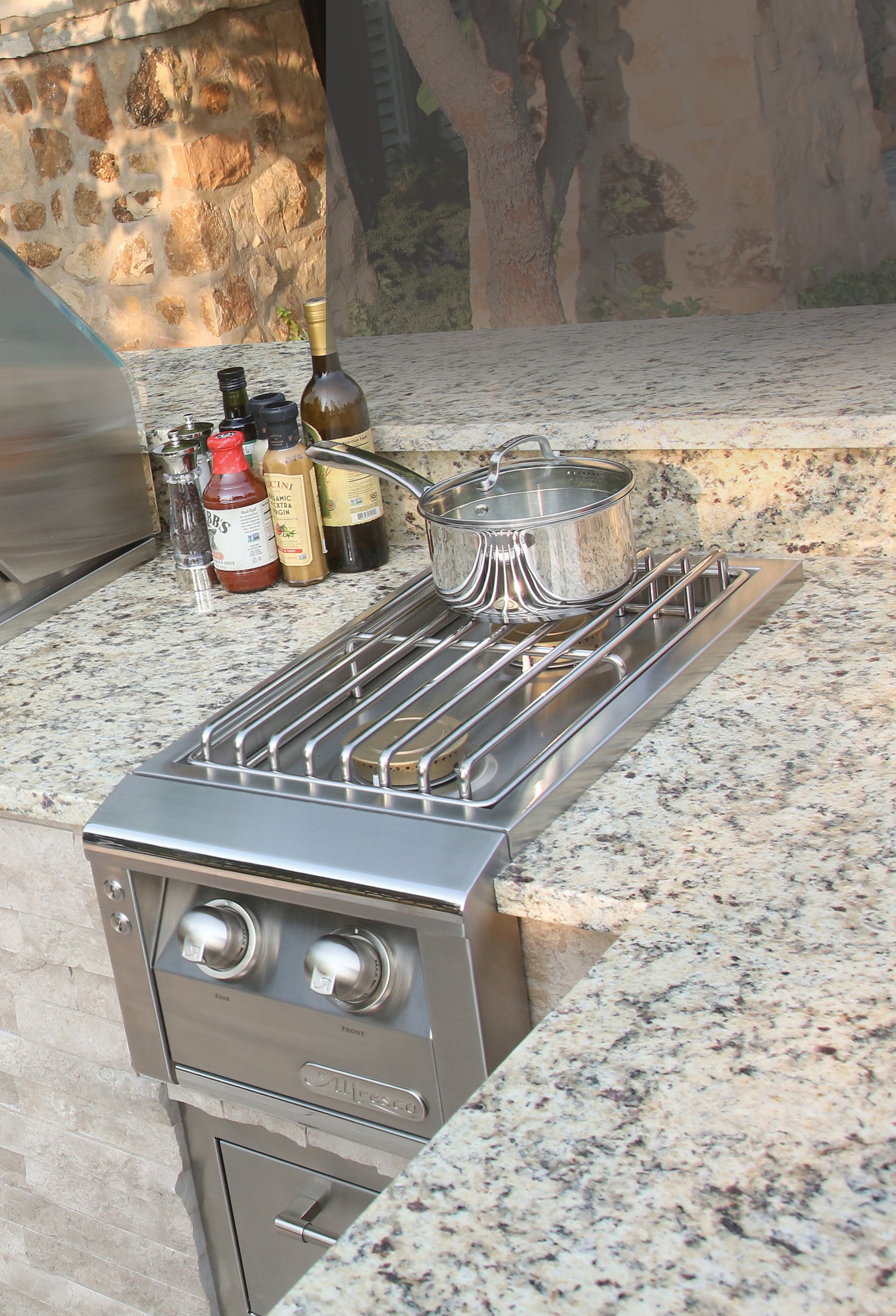 Alfresco 14" Built-In Dual Side Burner