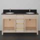 MAGNUS HOME PRODUCTS 60" Mission Unfinished Red Oak Double Vanity for Undermount Sinks - 34" Height