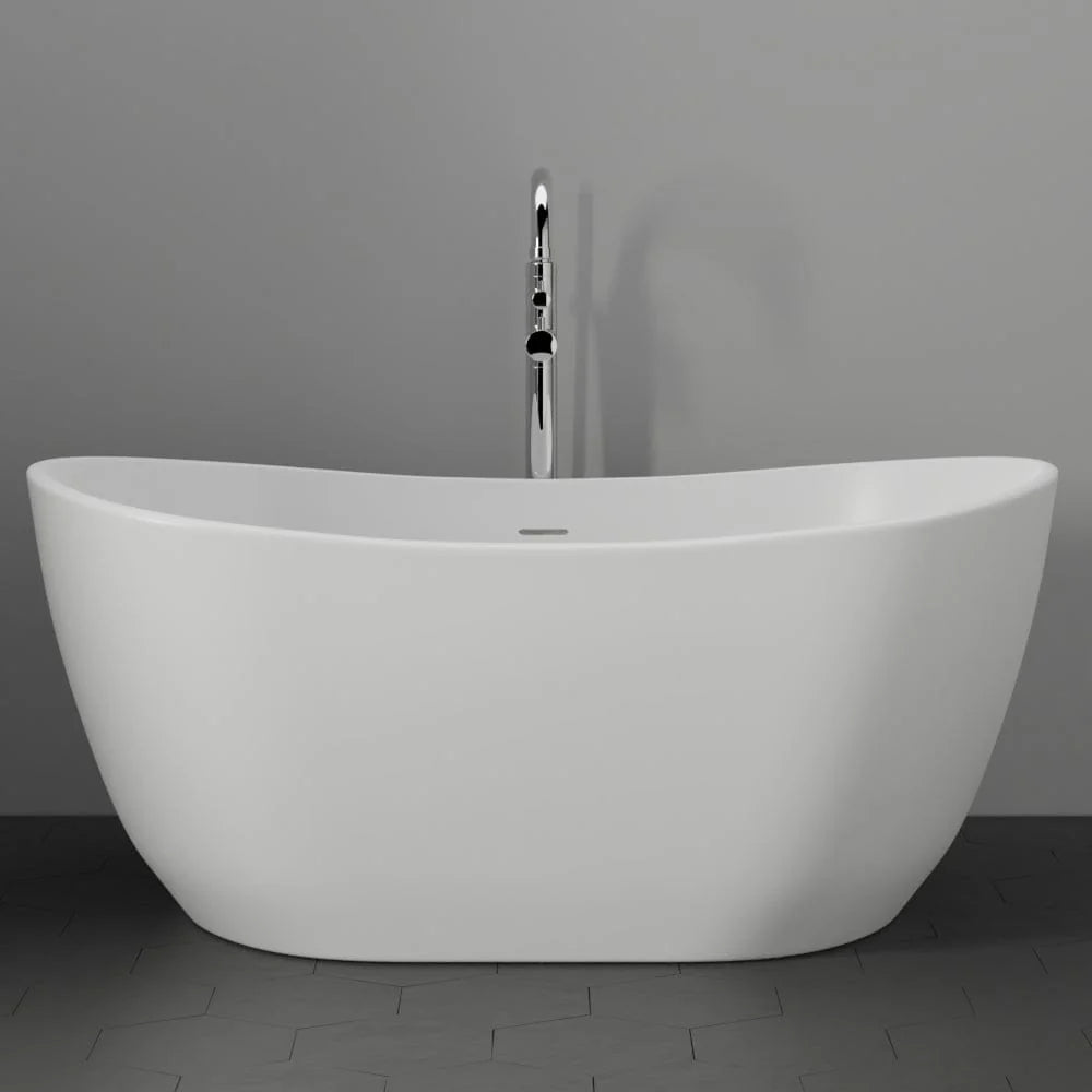 MAGNUS HOME PRODUCTS 64" Lorane Solid Surface Stone Resin Freestanding Tub
