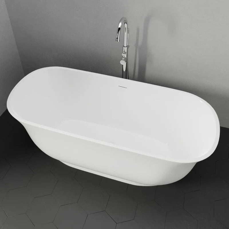 MAGNUS HOME PRODUCTS 71" Extra Wide Burney Acrylic Freestanding Tub with Insulation