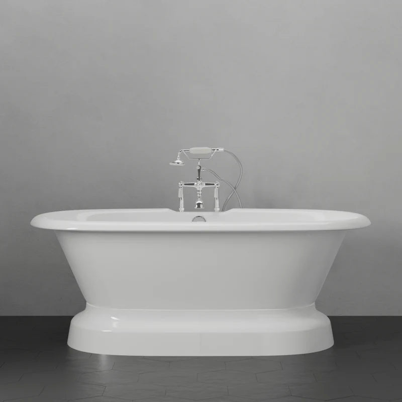 MAGNUS HOME PRODUCTS Ciona Cast Iron Double-Ended Tub with Pedestal