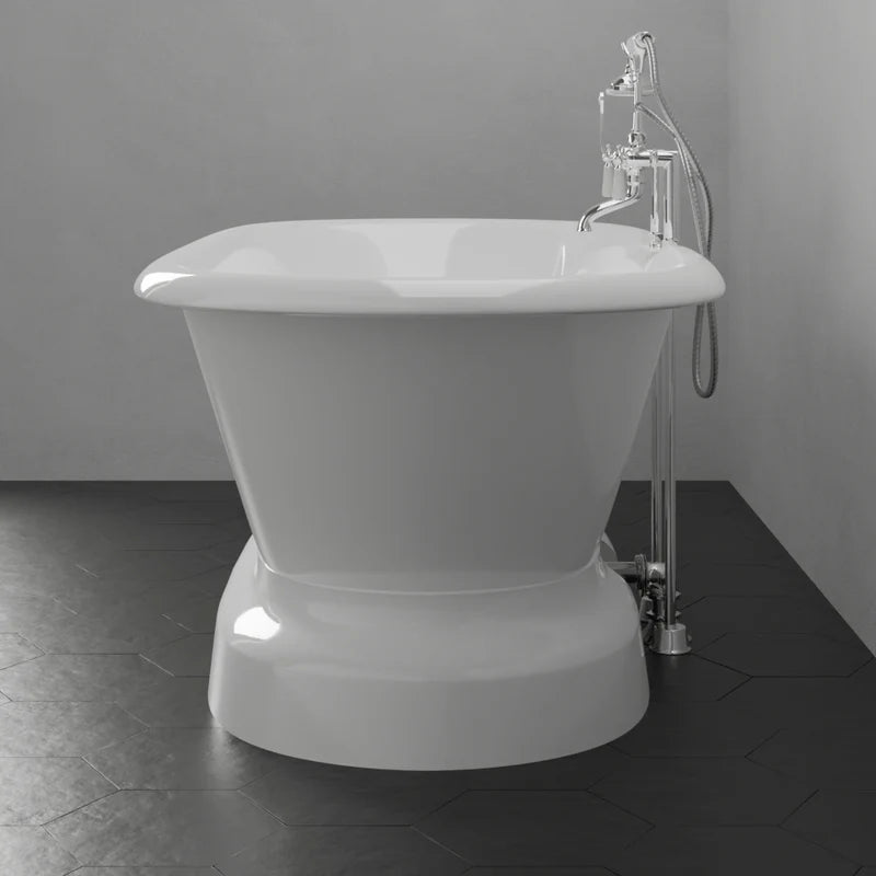 MAGNUS HOME PRODUCTS Ciona Cast Iron Double-Ended Tub with Pedestal