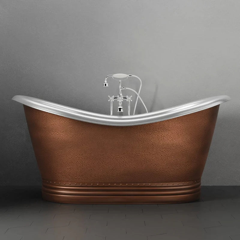 MAGNUS HOME PRODUCTS 66" Findley Copper Double Slipper Pedestal Tub