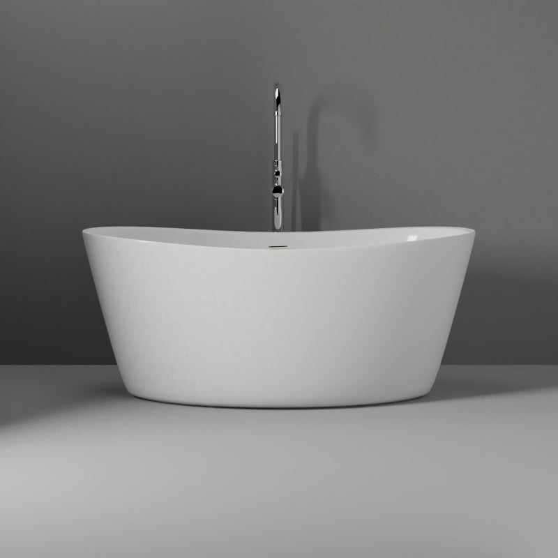 MAGNUS HOME PRODUCTS Grayson Acrylic Double-Slipper Freestanding Tub With Insulation