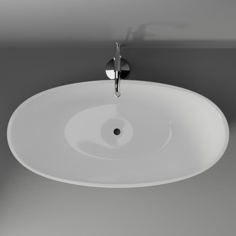 MAGNUS HOME PRODUCTS Grayson Acrylic Double-Slipper Freestanding Tub With Insulation