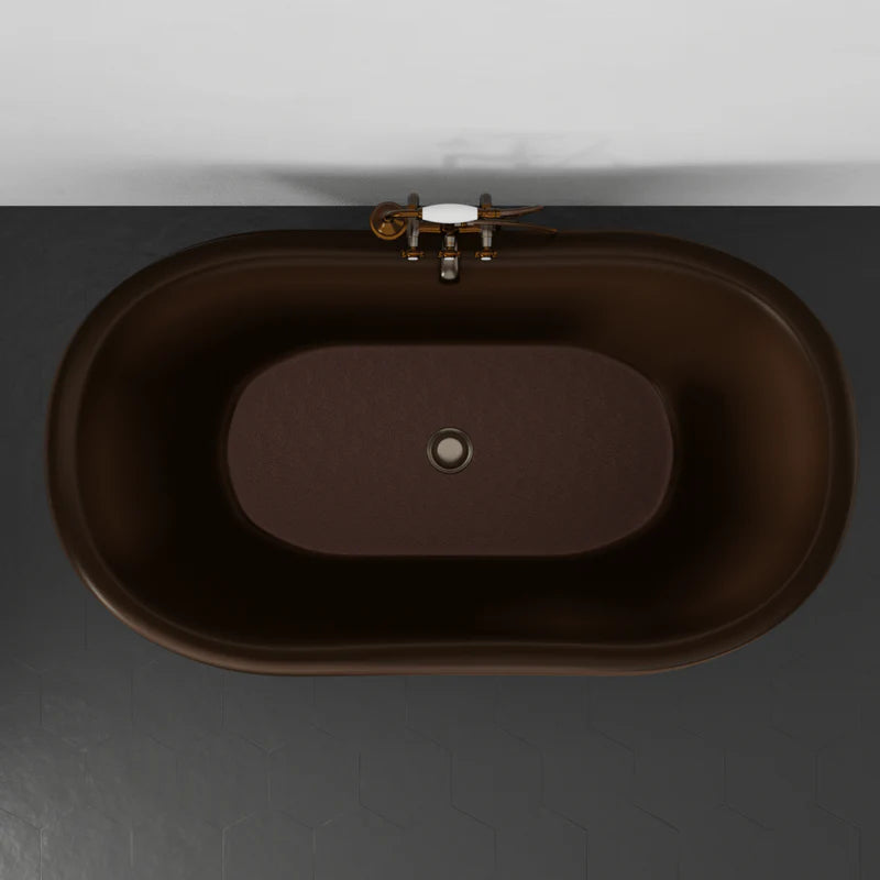 MAGNUS HOME PRODUCTS 66" Lutts Copper Double-Slipper Roll-Top Pedestal Tub