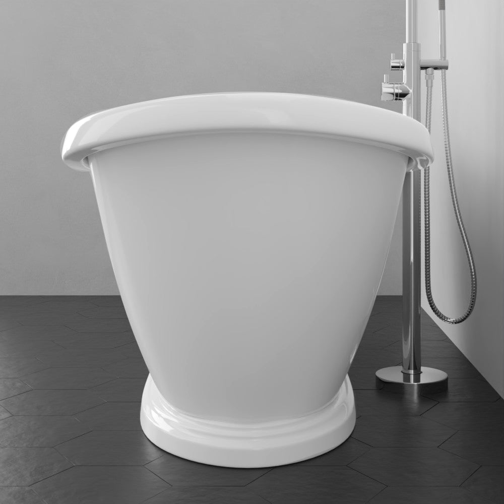 MAGNUS HOME PRODUCTS Morehead Acrylic Double-Slipper Pedestal Tub With Insulation