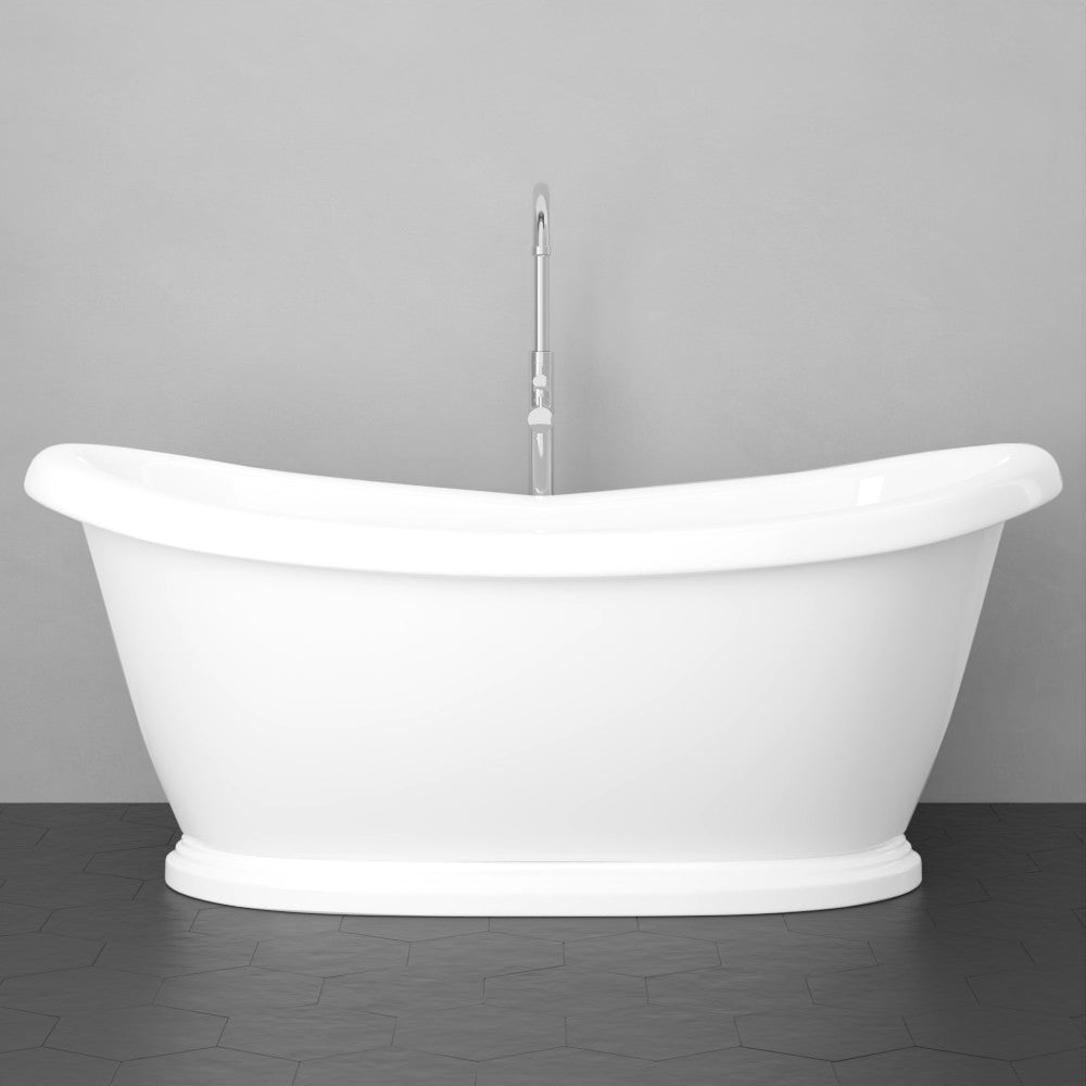 MAGNUS HOME PRODUCTS Morehead Acrylic Double-Slipper Pedestal Tub With Insulation