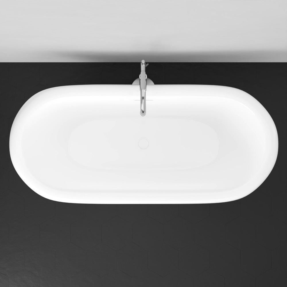 MAGNUS HOME PRODUCTS Morehead Acrylic Double-Slipper Pedestal Tub With Insulation