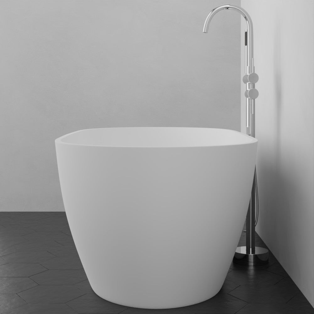 MAGNUS HOME PRODUCTS 66" Resto Solid Surface Stone Resin Freestanding Bathtub