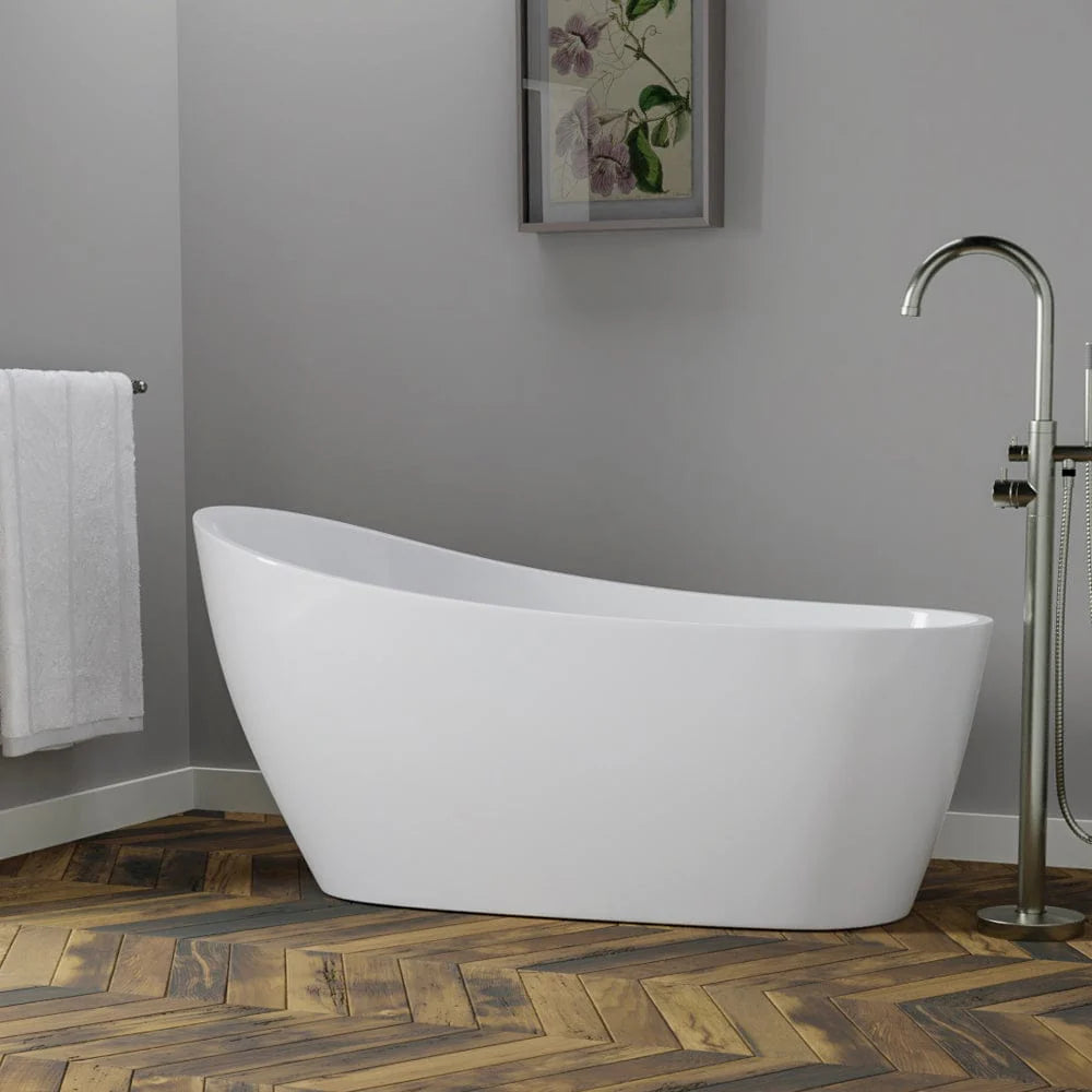 MAGNUS HOME PRODUCTS Radnor Acrylic Slipper Freestanding Tub With Insulation