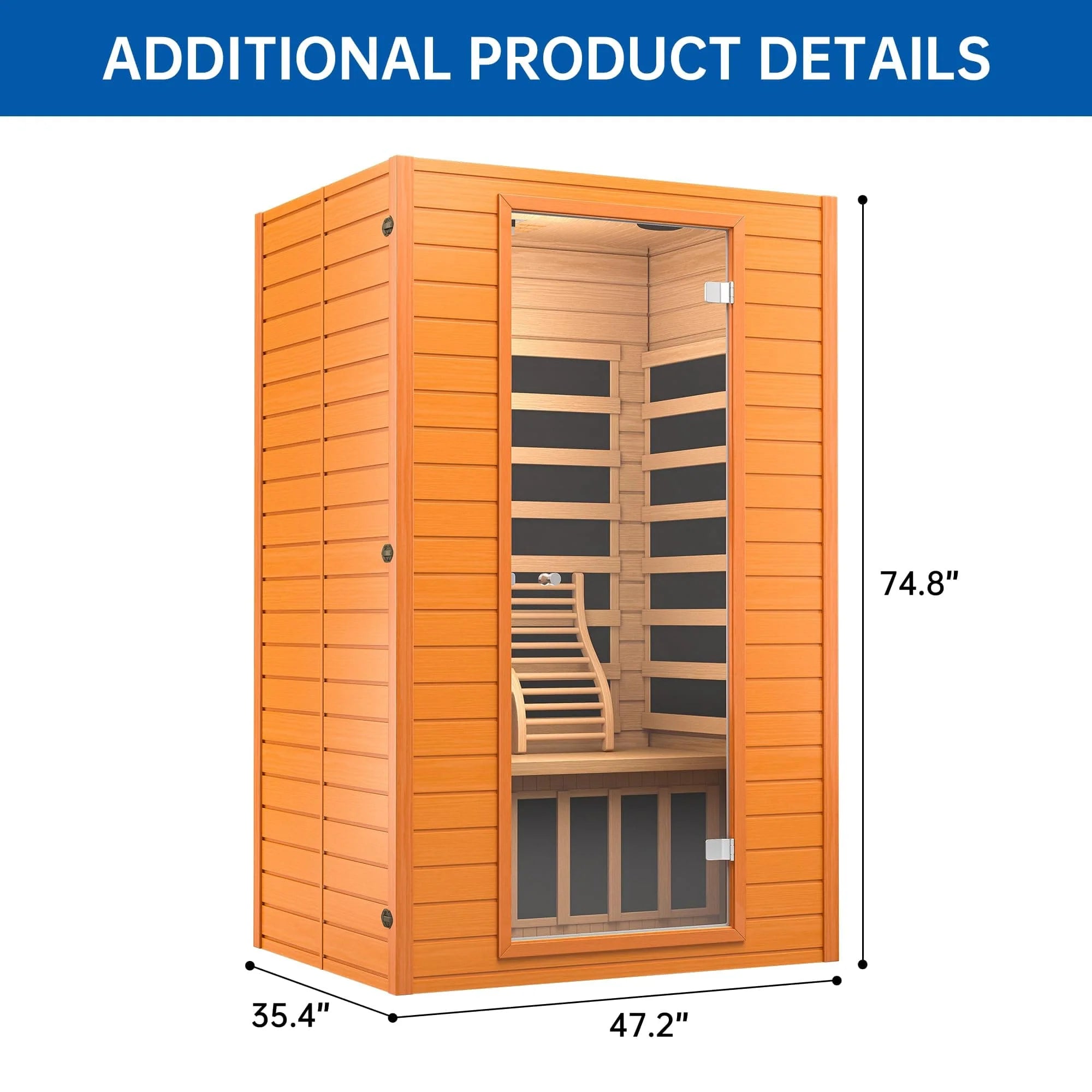Real Relax 2-Person Far Infrared Sauna Earth