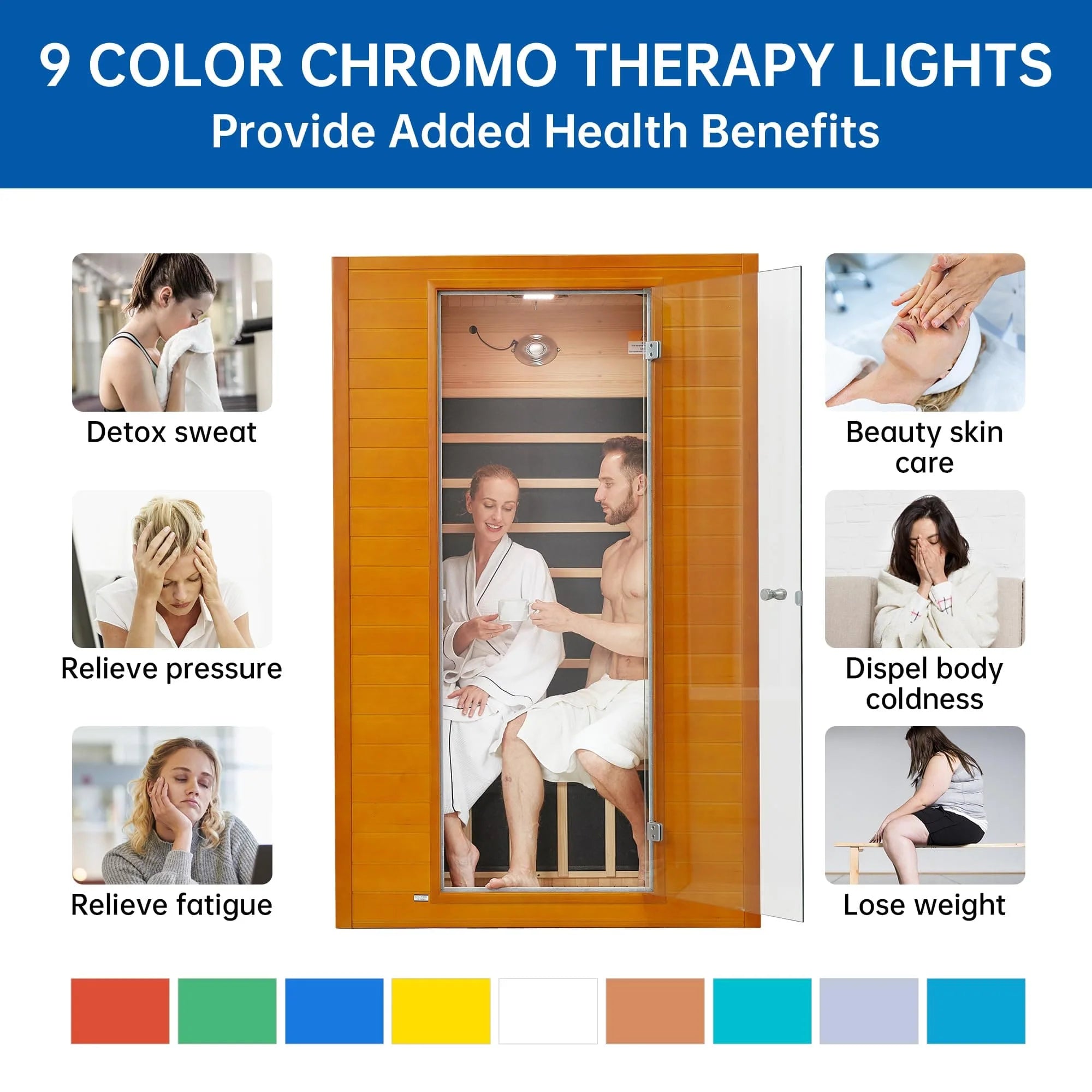 Real Relax 2-Person Far Infrared Sauna Earth