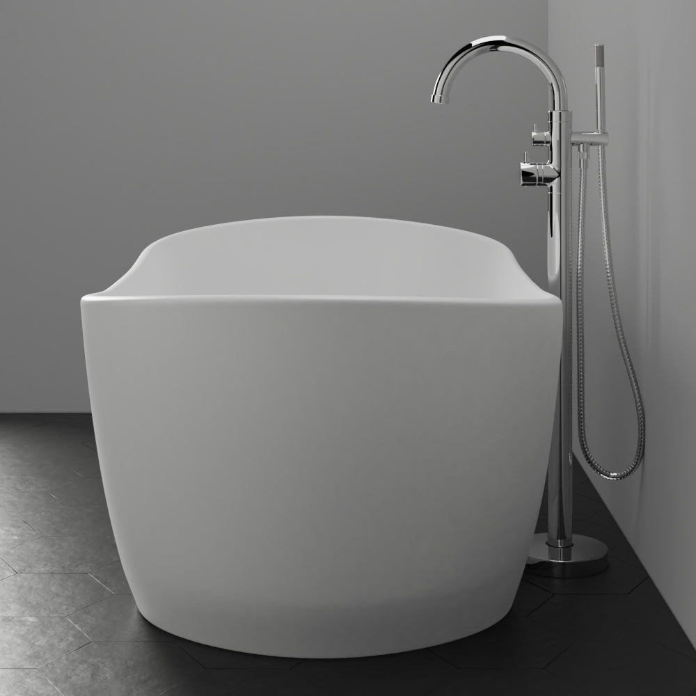 MAGNUS HOME PRODUCTS 56" Bandon Solid Surface Stone Resin Freestanding Tub