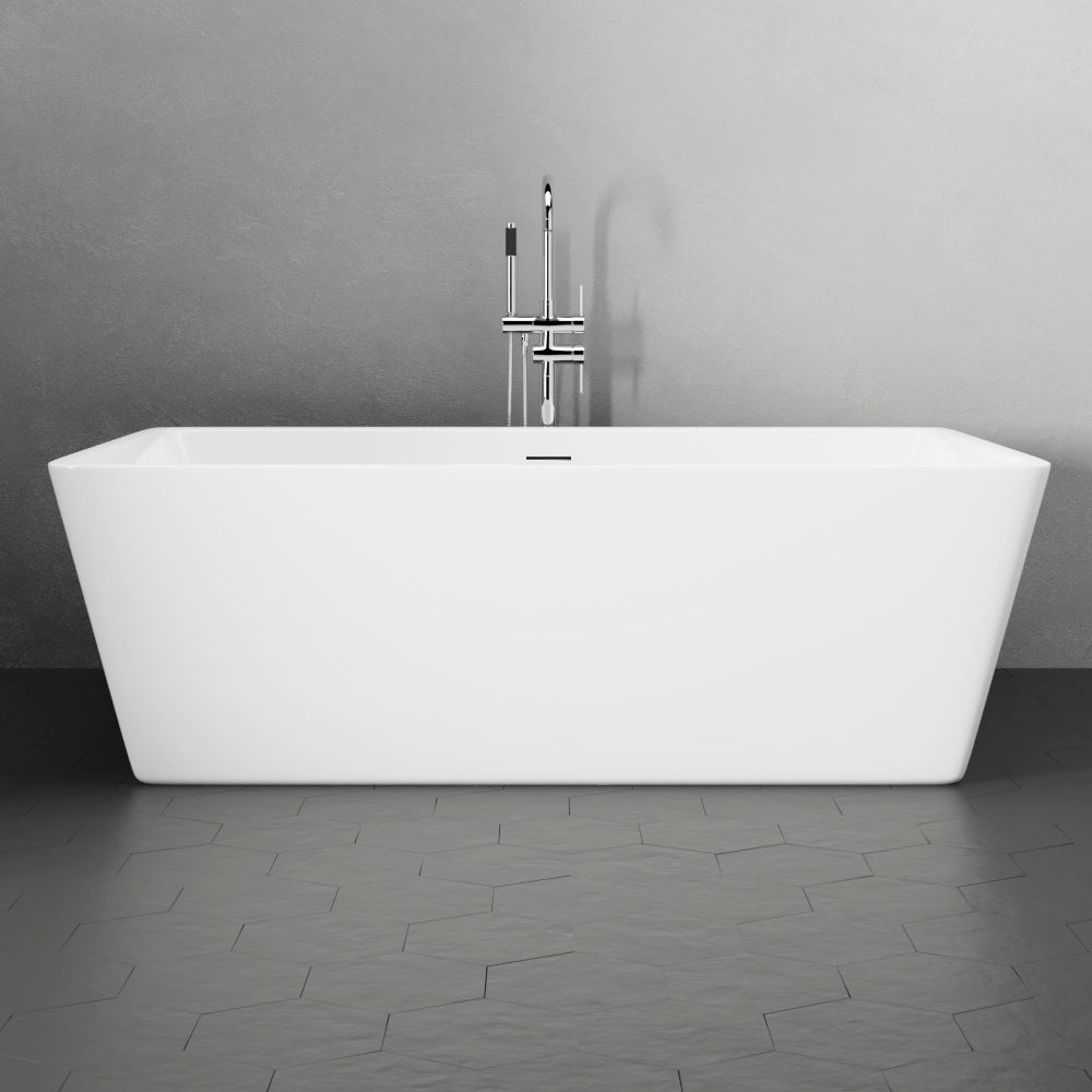 MAGNUS HOME PRODUCTS Asher Acrylic Rectangular Freestanding Tub With Insulation