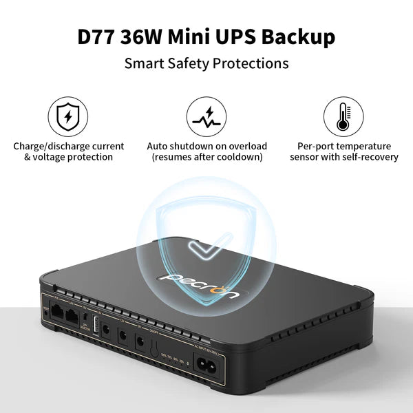 PECRON D77 DC UPS Backup Battery