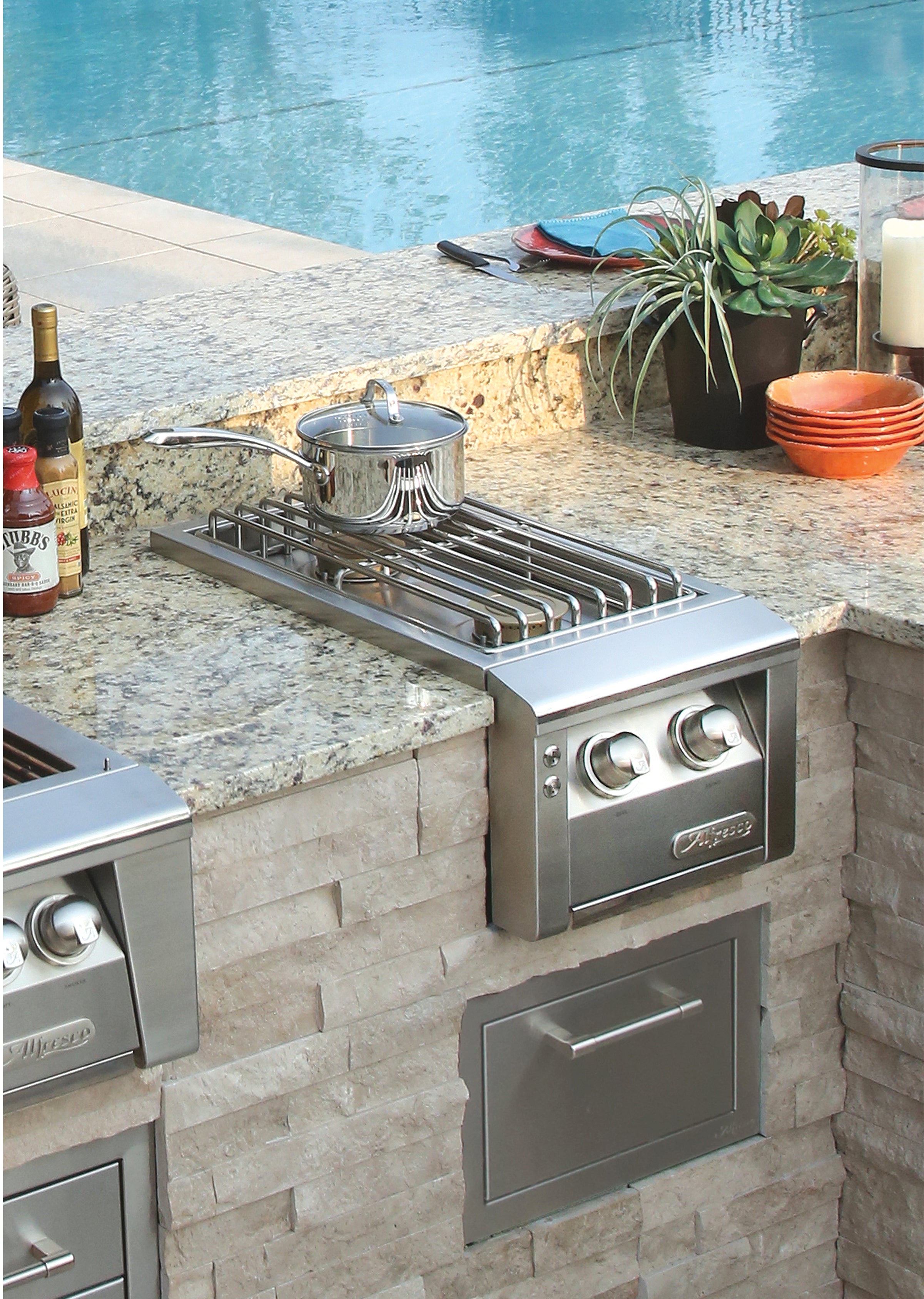 Alfresco 14" Built-In Dual Side Burner