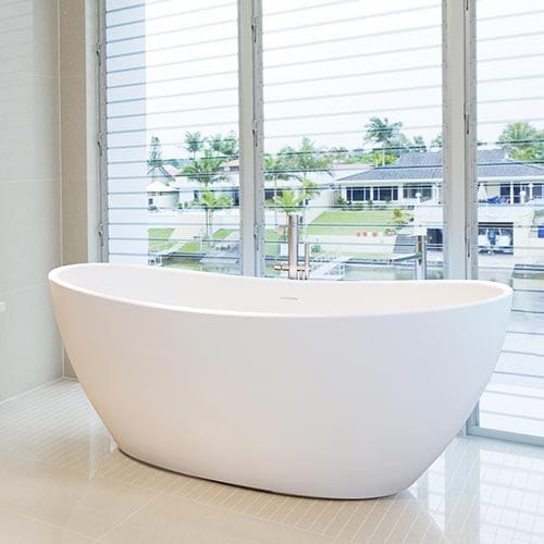 MAGNUS HOME PRODUCTS 56" Bandon Solid Surface Stone Resin Freestanding Tub