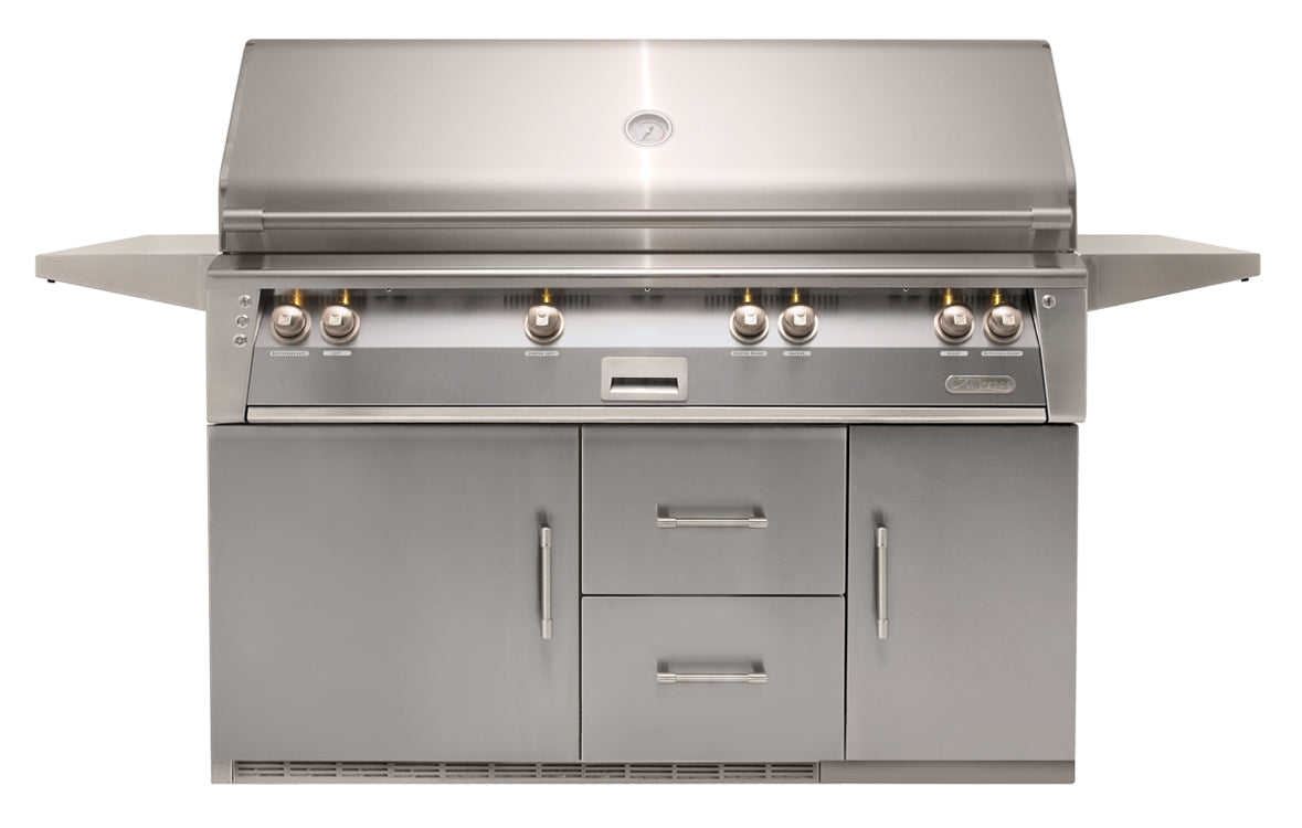 Alfresco ALXE 56" Luxury All-Grill on Refrigerated Base