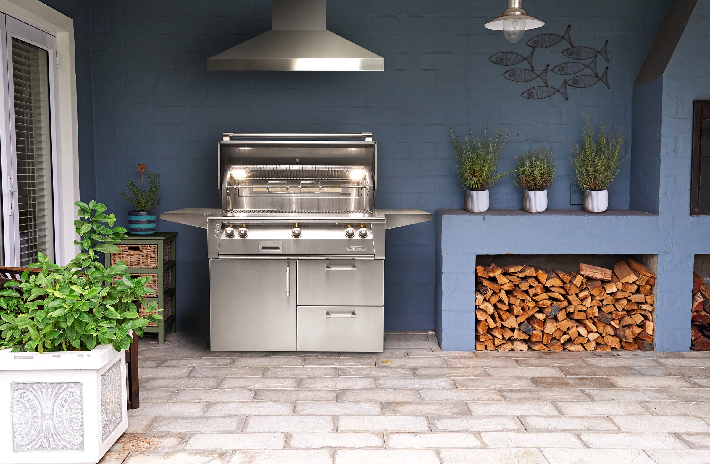 Alfresco AIPG 36" Intelligent Professional Cart Gas Grill