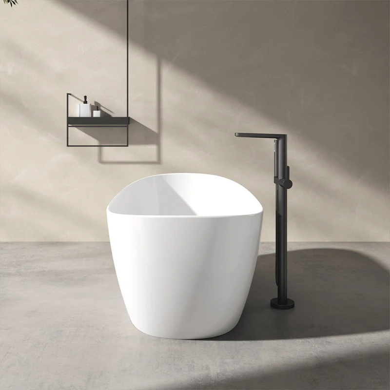 MAGNUS HOME PRODUCTS 72" Bandon Solid Surface Stone Resin Freestanding Tub - Matte