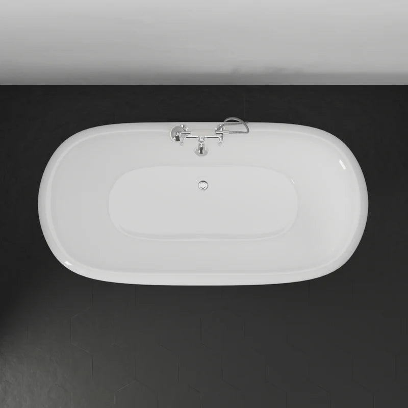 MAGNUS HOME PRODUCTS Ciona Cast Iron Double-Ended Tub with Pedestal