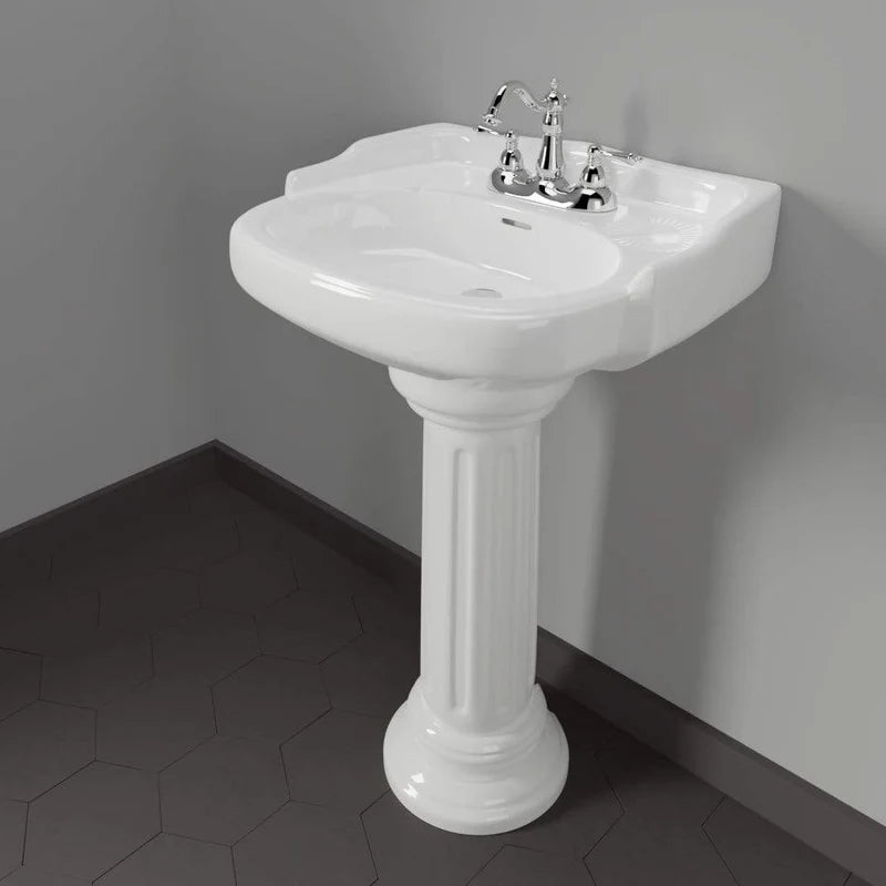 MAGNUS HOME PRODUCTS Dawson 100 Vitreous China Pedestal Sink