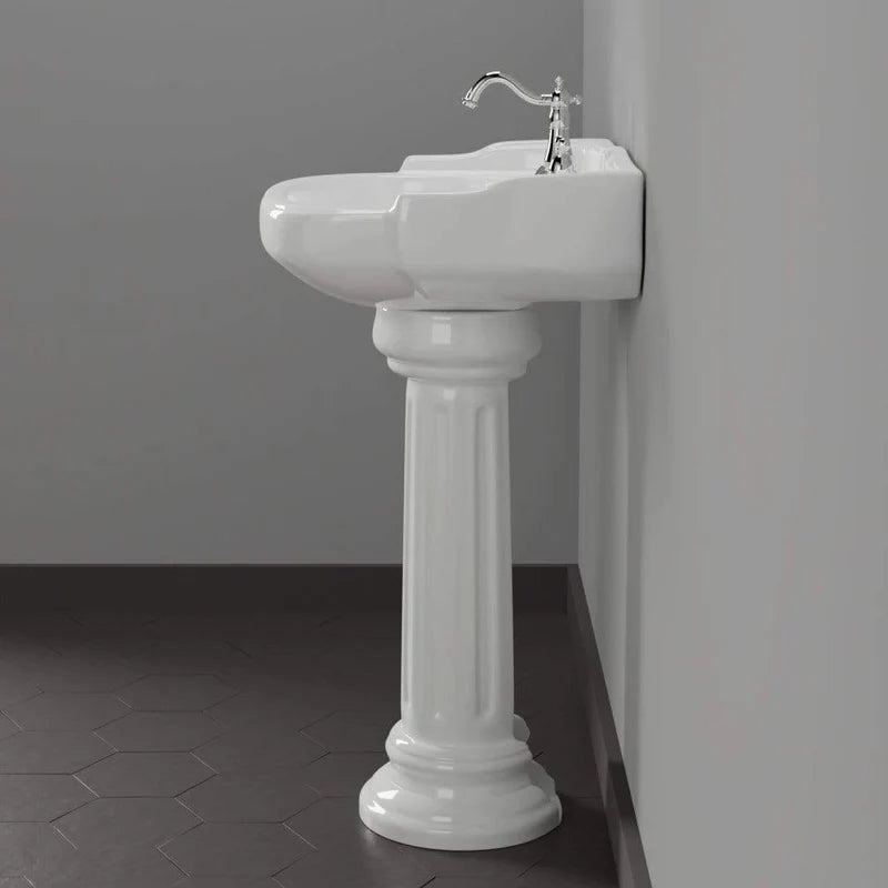 MAGNUS HOME PRODUCTS Dawson 100 Vitreous China Pedestal Sink