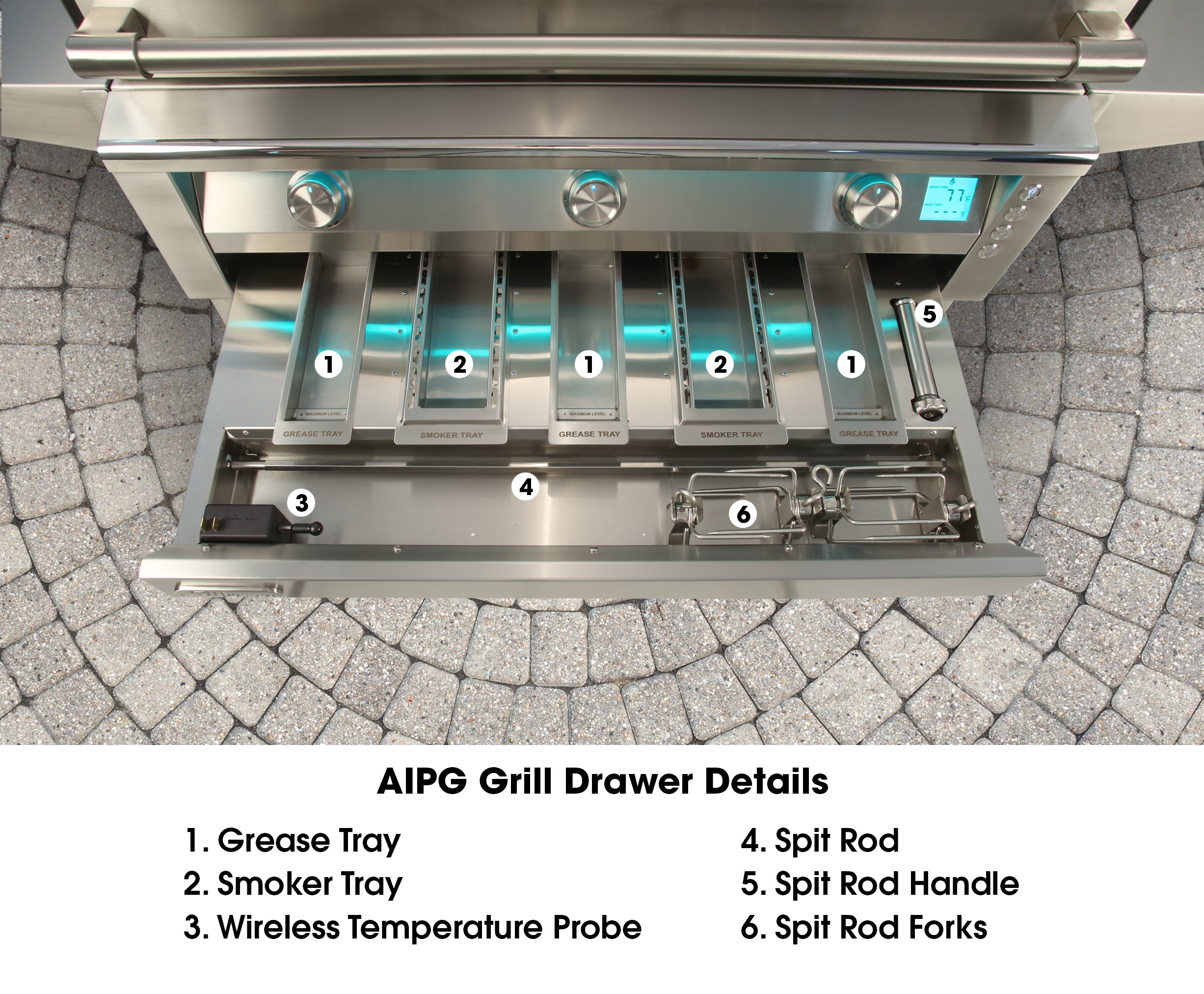 Alfresco AIPG 42" Intelligent Professional Built-In Gas Grill