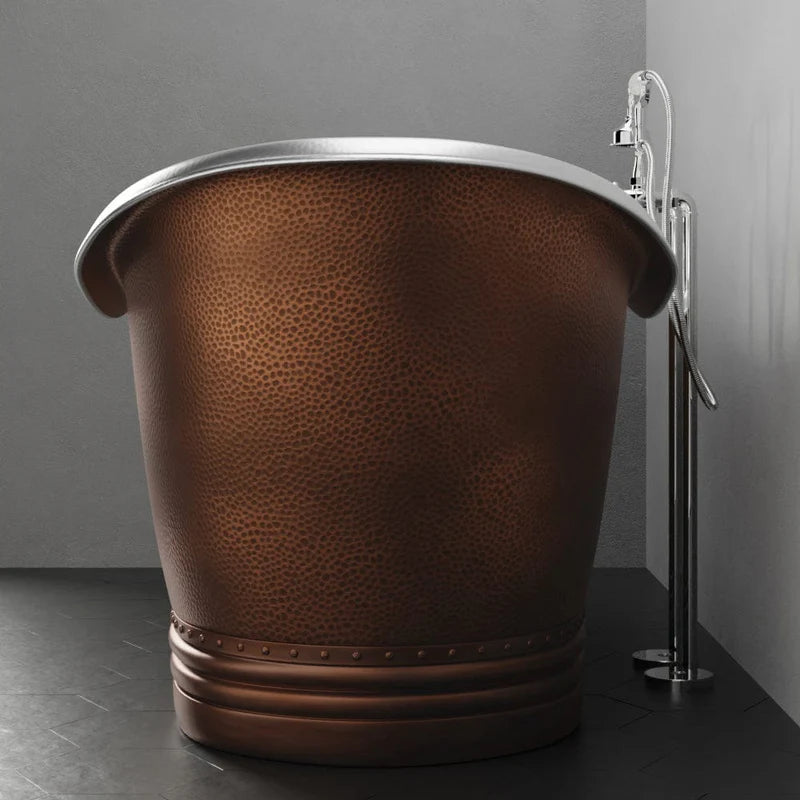 MAGNUS HOME PRODUCTS 66" Findley Copper Double Slipper Pedestal Tub