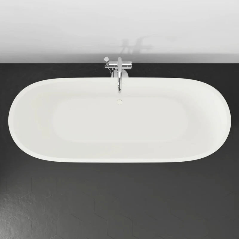 MAGNUS HOME PRODUCTS 67" Fortson Solid Surface Stone Resin Freestanding Bathtub