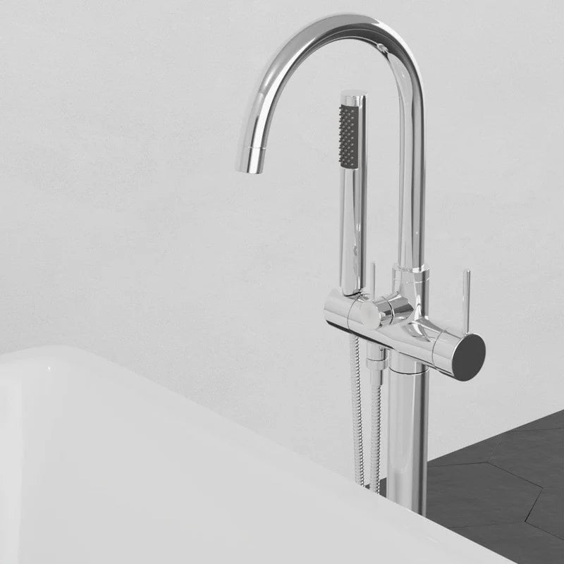 MAGNUS HOME PRODUCTS Nagoya High Flow Freestanding Tub Faucet with Hand Shower