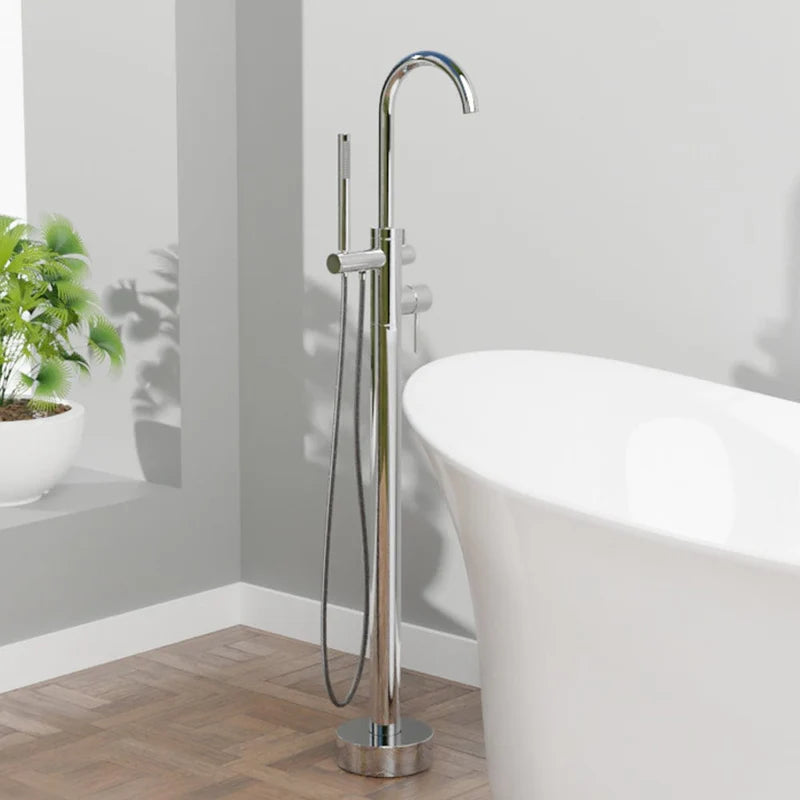 MAGNUS HOME PRODUCTS Oldham Freestanding Tub Faucet with Hand Shower