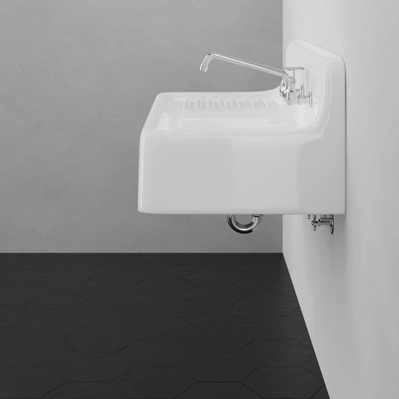 MAGNUS HOME PRODUCTS 42" Sudbury Cast Iron Wall-Hung Kitchen Sink with Left Side Drainboard