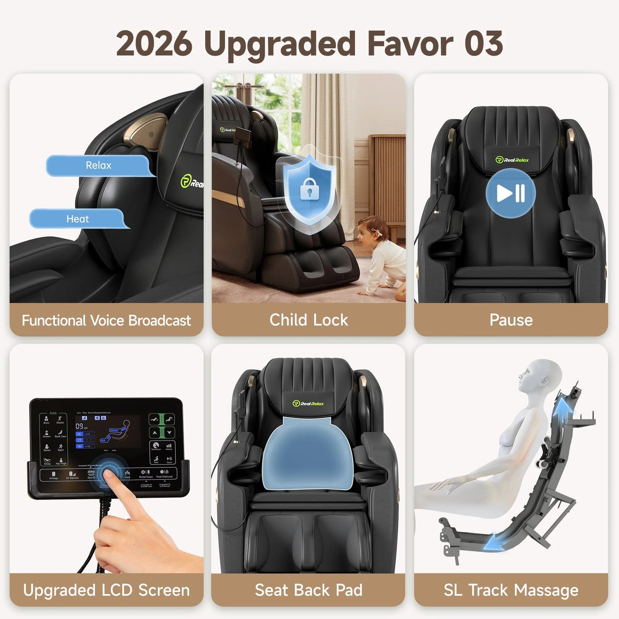 Real Relax 3D Lite Massage Chair Favor-03 2026