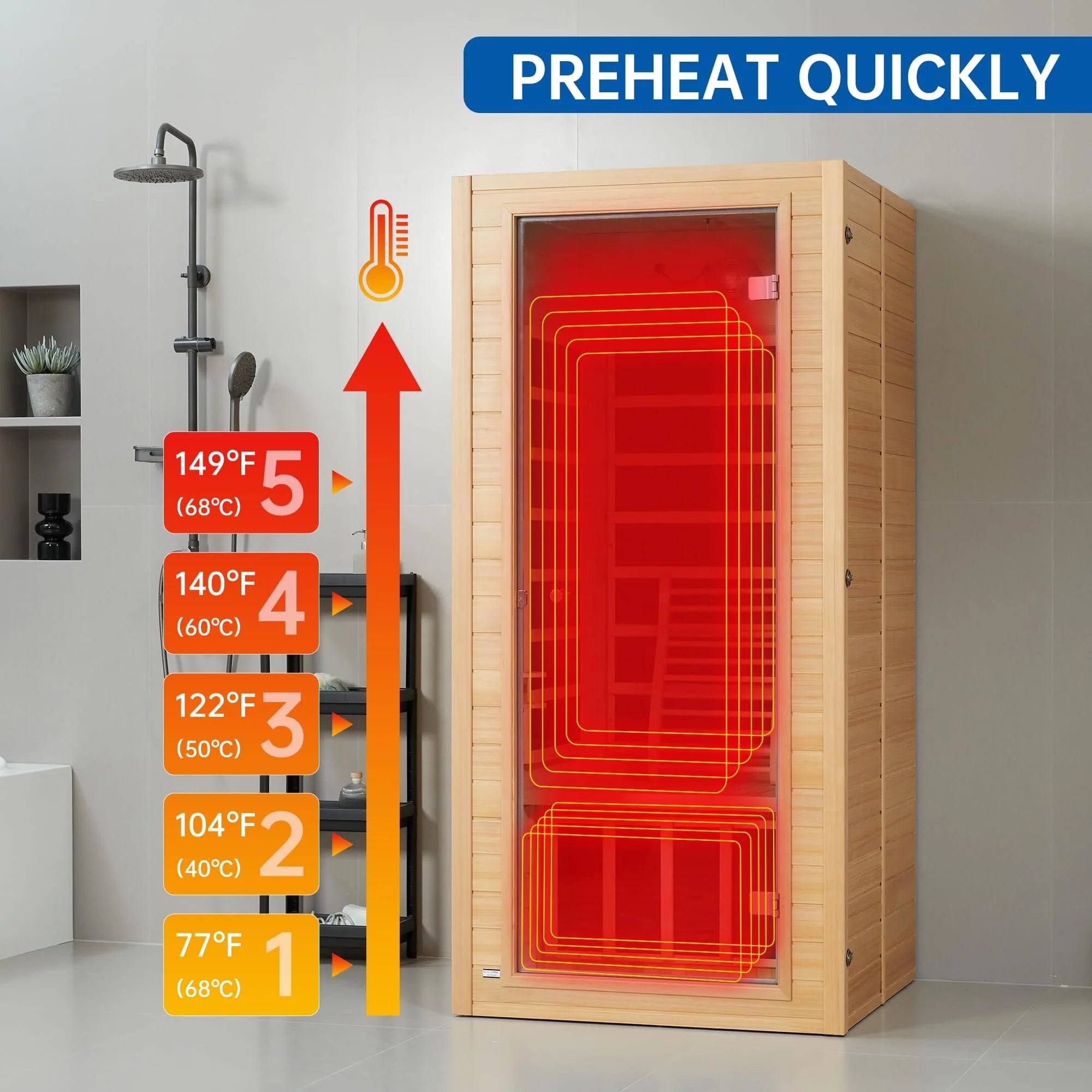 Real Relax 1-Person Far Infrared Sauna Earth