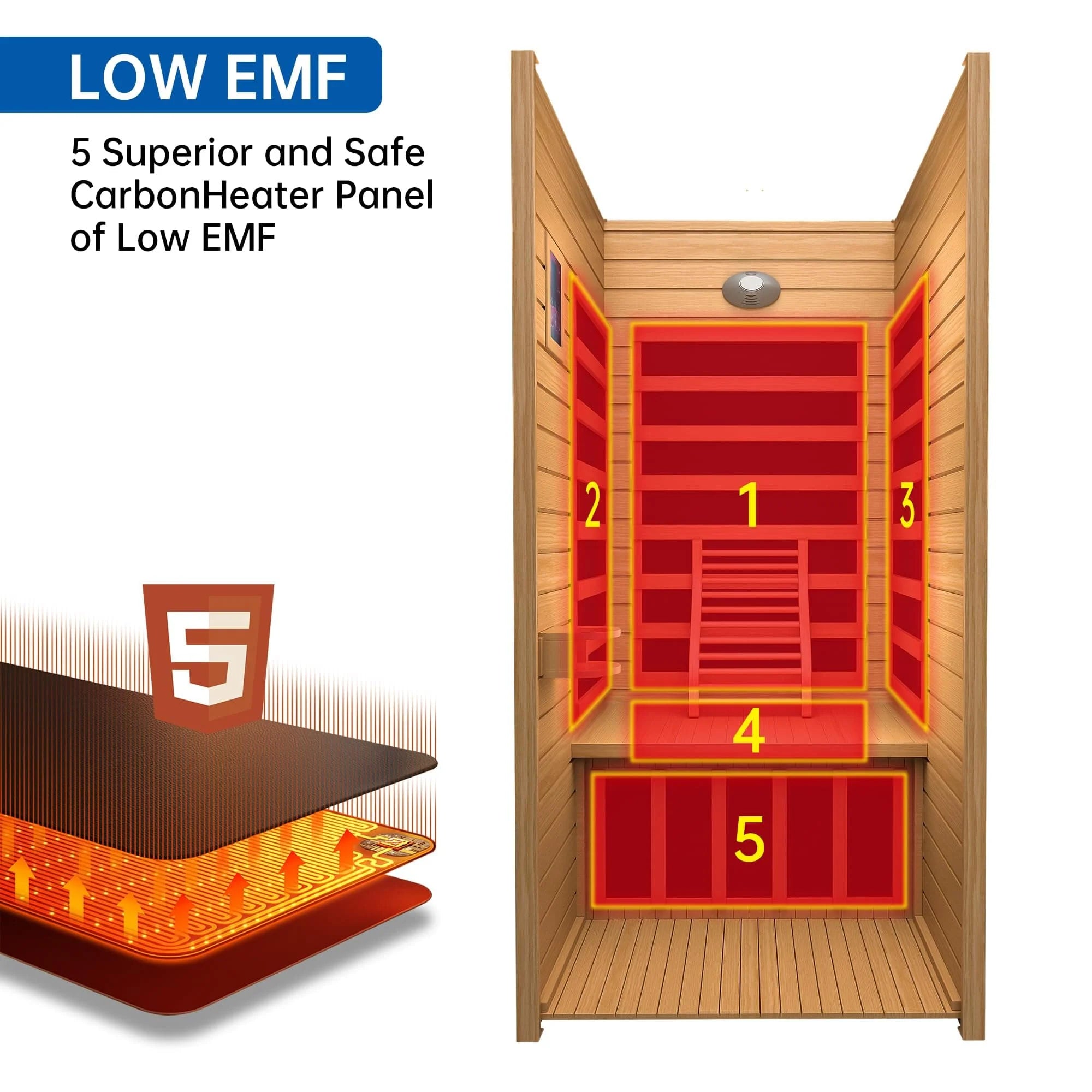 Real Relax 1-Person Far Infrared Sauna Earth