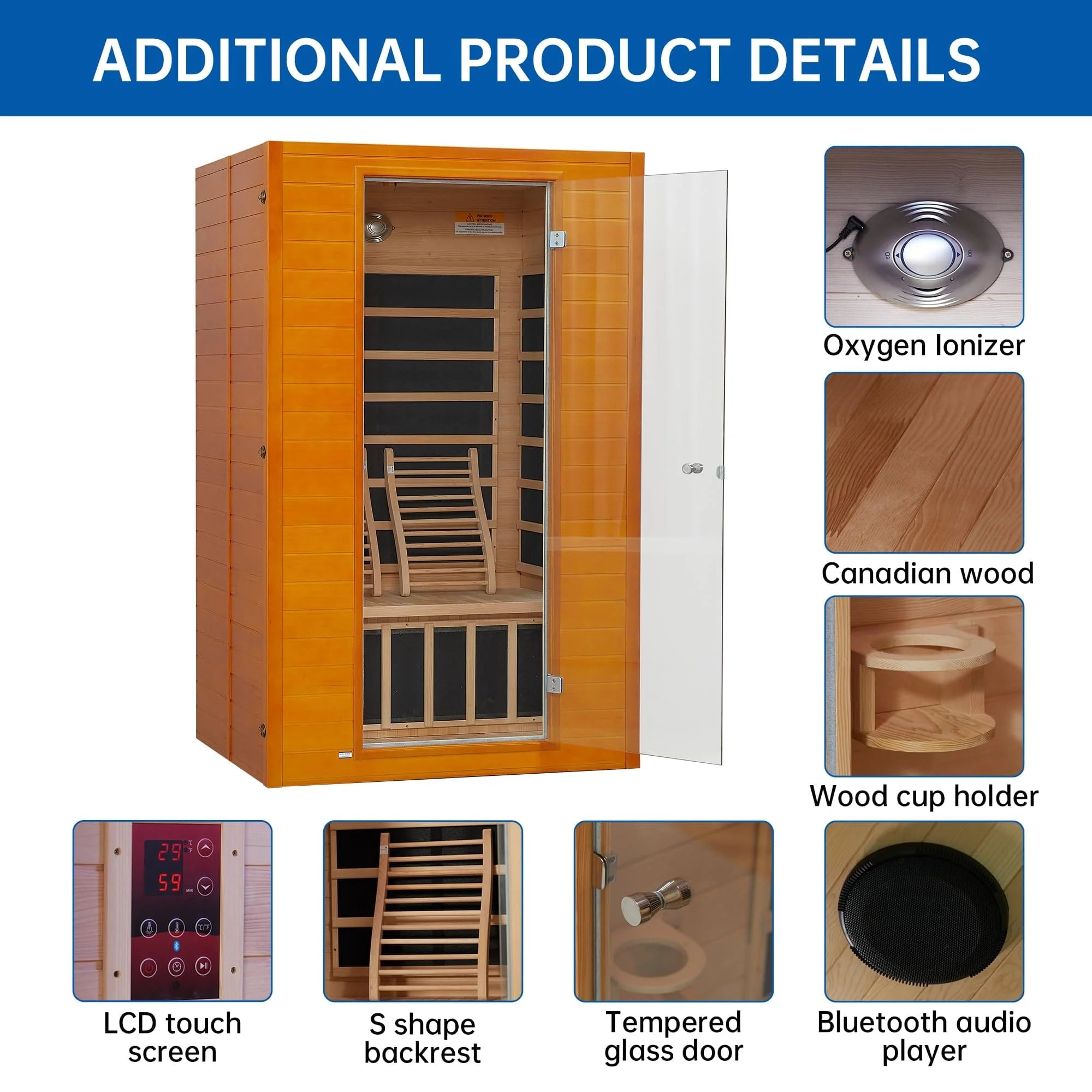 Real Relax 2-Person Far Infrared Sauna Earth
